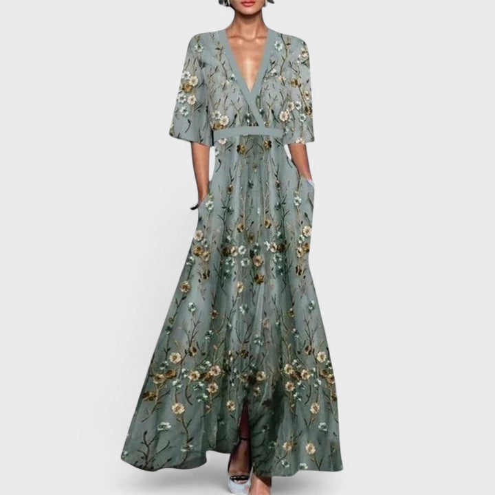 Océane - Maxi abito floreale elegante 