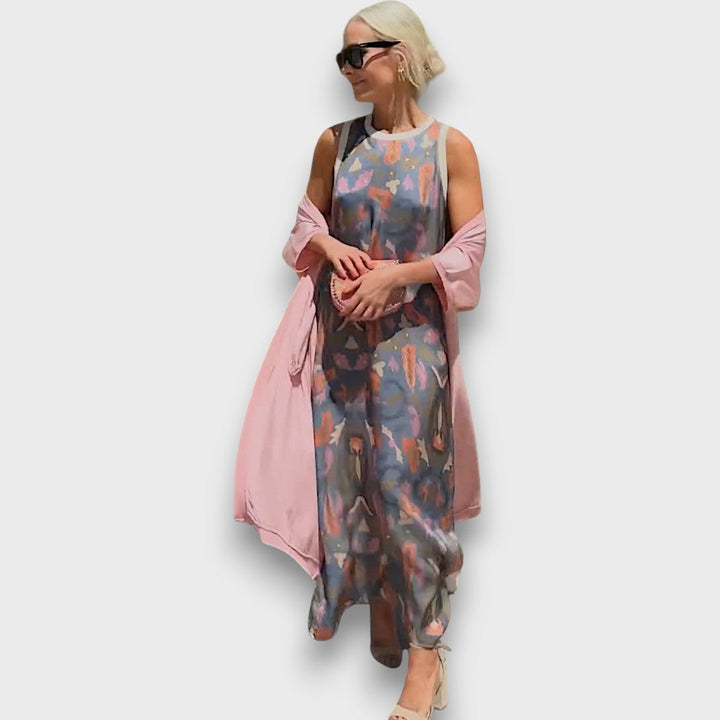 Elveria – Maxi abito con cardigan